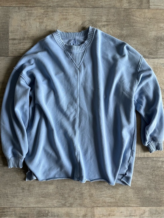aerie Tops - Aerie Oversized Crewneck Sweatshirt Baby Blue XS